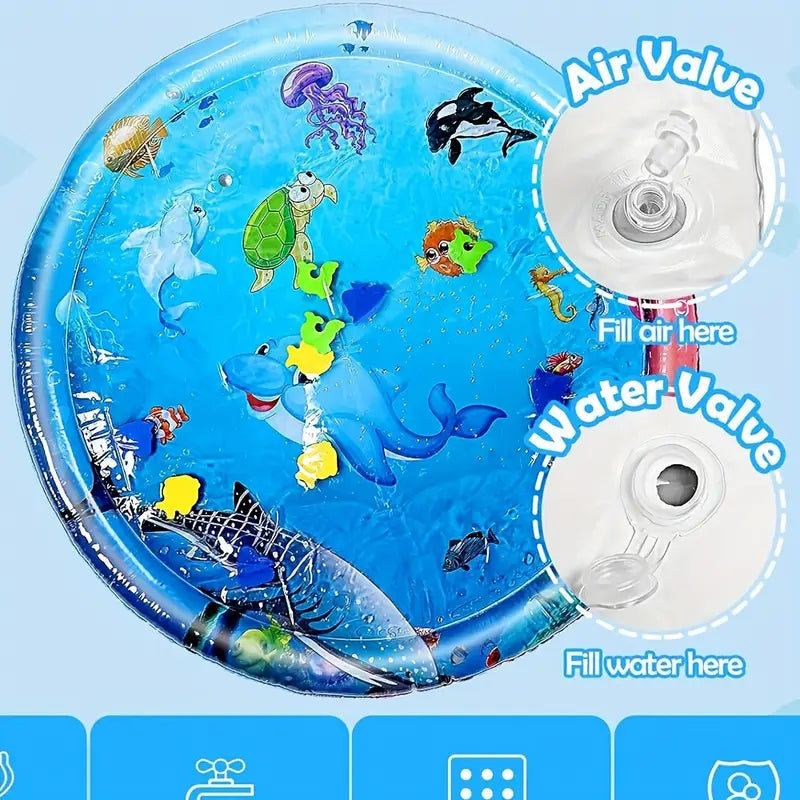 Round Inflatable Dolphin Water Mat