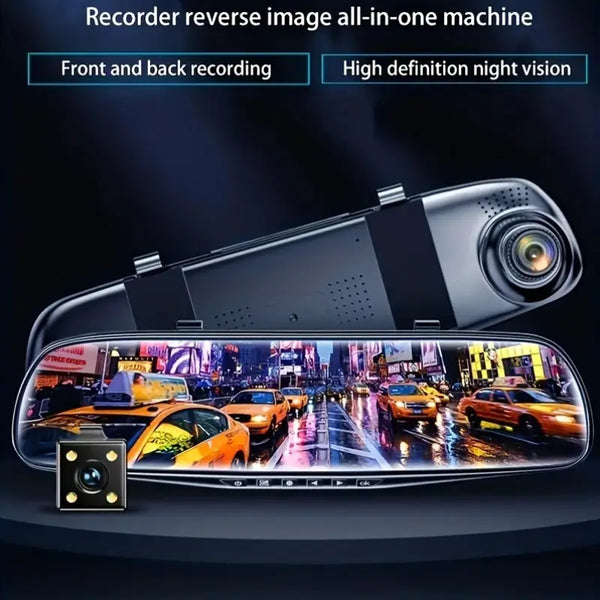 4.2" Wide-Angle Mirror Dash Cam