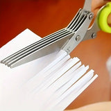 Multifunctional 5-Layer Stainless Steel Kitchen Scissors