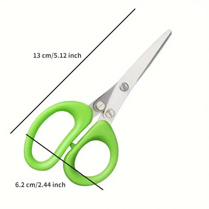 Multifunctional 5-Layer Stainless Steel Kitchen Scissors