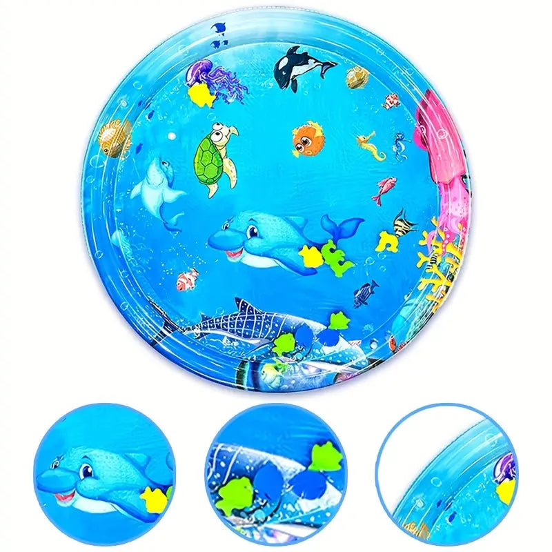 Round Inflatable Dolphin Water Mat