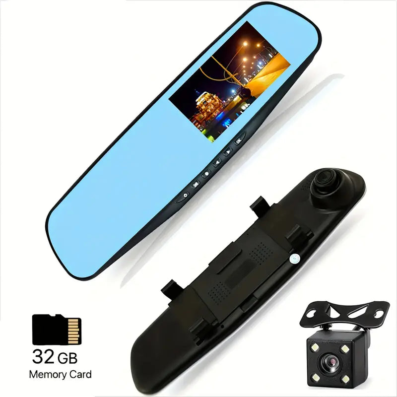 4.2" Wide-Angle Mirror Dash Cam