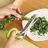 Multifunctional 5-Layer Stainless Steel Kitchen Scissors